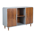 Stylowa szafka z drewna i metalu – nowoczesny design