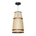 Nowoczesna lampa wisząca z rattanu - minimalistyczny design